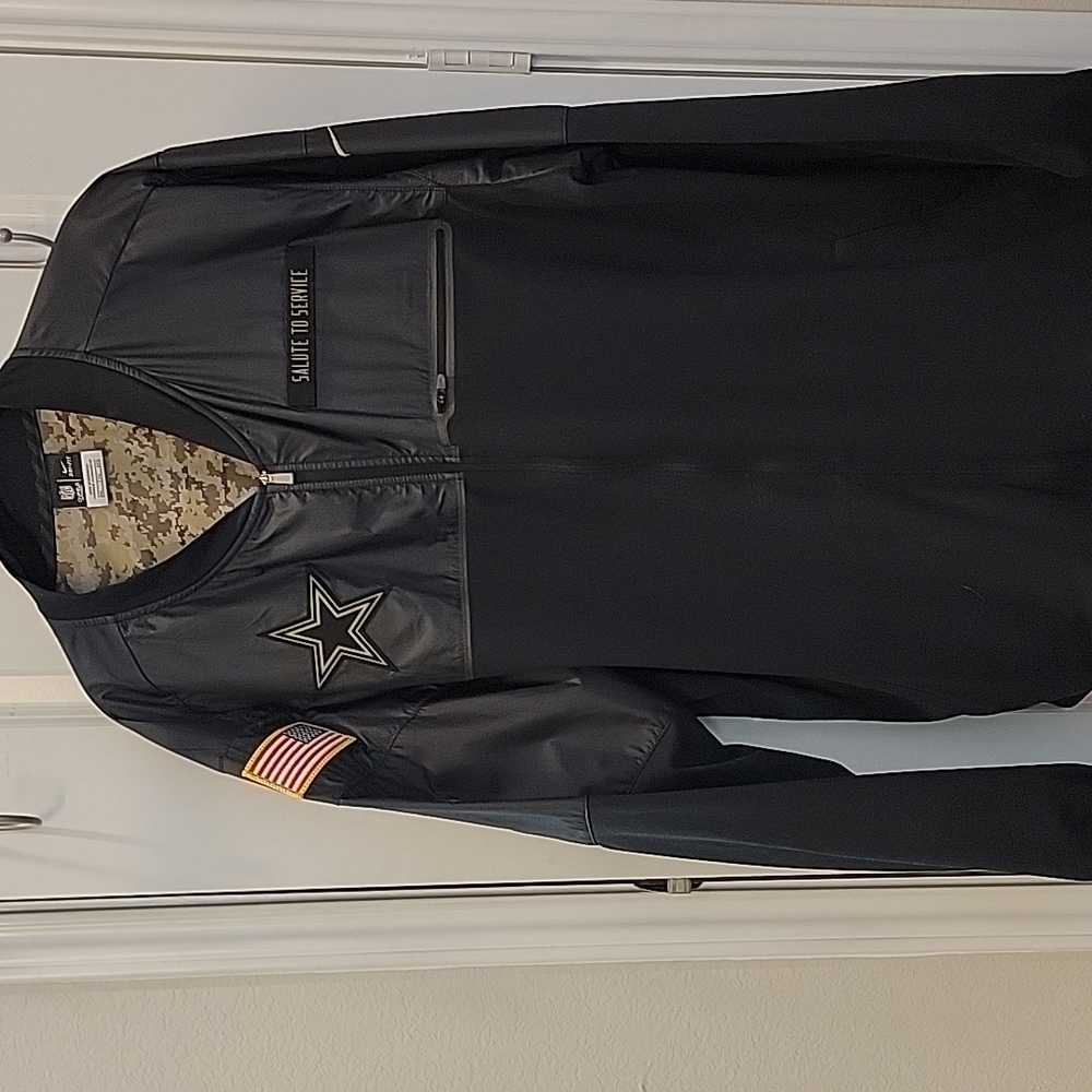 Nike XXL Black Dallas Cowboys Salute to Service zip-up Jacket